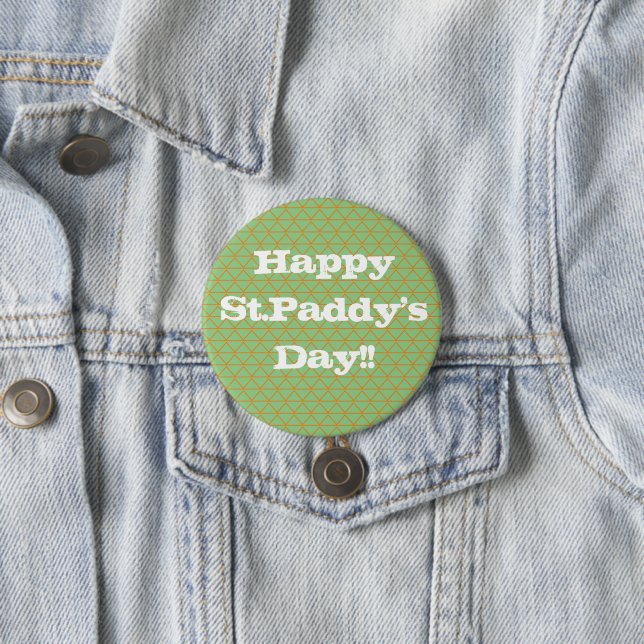 Badge Rond 7,6 Cm Bouton de la Saint Patrick (En situation)