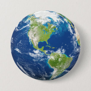 Badge Rond 7,6 Cm Bouton de la terre