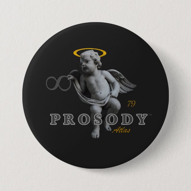 Badge Rond 7,6 Cm Bouton de l'Atlas de Prosodie (Devant)
