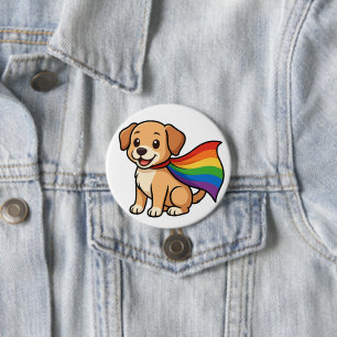 Badge Rond 7,6 Cm Bouton de manchette Arc-en-ciel – Dessin de fierté