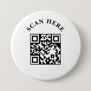 Badge Rond 7,6 Cm Bouton de marketing de code QR d'entreprise person