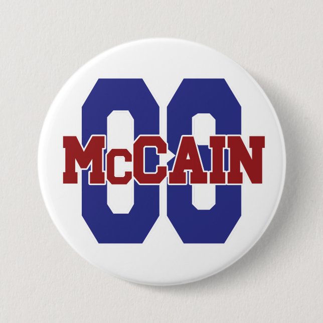 Badge Rond 7,6 Cm Bouton de McCain '08 (Devant)