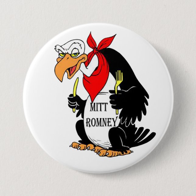 Badge Rond 7,6 Cm Bouton de Mitt Romney de vautour (Devant)