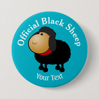 Badge Rond 7,6 Cm Bouton de mouton noir officiel amusant