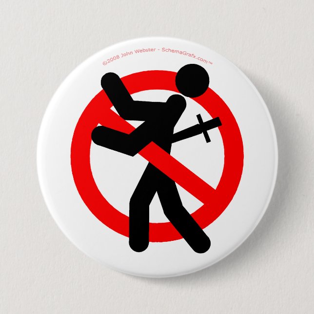 Badge Rond 7,6 Cm Bouton de NBS (Devant)