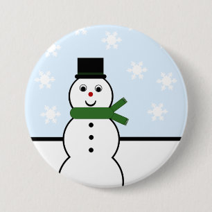 Badge Rond 7,6 Cm Bouton de neige du Jour de la neige