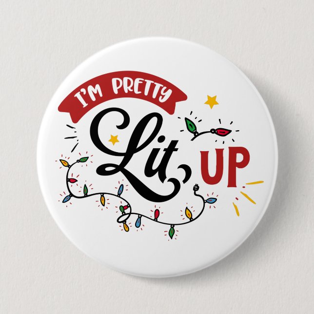 Badge Rond 7,6 Cm Bouton de Noël amusant (Devant)