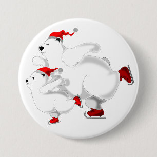 Badge Rond 7,6 Cm Bouton de Noël cadeau avec Happy Bears Family