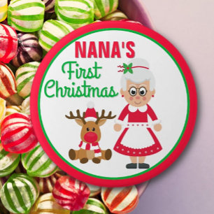 Badge Rond 7,6 Cm Bouton de Noël de Nana
