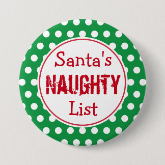 Badge Rond 7,6 Cm Bouton de Noël Liste des enfants vilains du Père N
