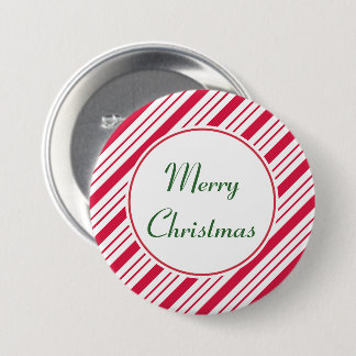 Badge Rond 7,6 Cm Bouton de Noël Pepperment