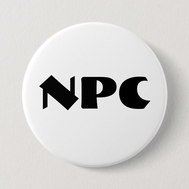 Badge Rond 7,6 Cm Bouton de NPC (Devant)