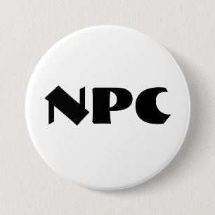 Badge Rond 7,6 Cm Bouton de NPC