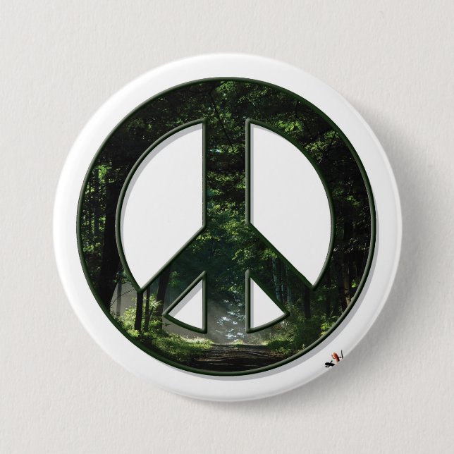 Badge Rond 7,6 Cm Bouton de paix de Sun (Devant)