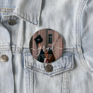Badge Rond 7,6 Cm Bouton de photo de remise de diplôme de style mode