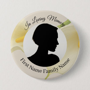 Badge Rond 7,6 Cm bouton de photo de souvenir de calla lily