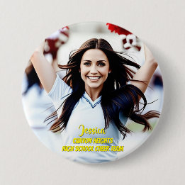 Badge Rond 7,6 Cm Bouton de photo personnalisé pour joueur d'équipe