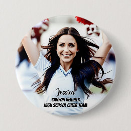 Badge Rond 7,6 Cm Bouton de photo personnalisé pour joueur d'équipe