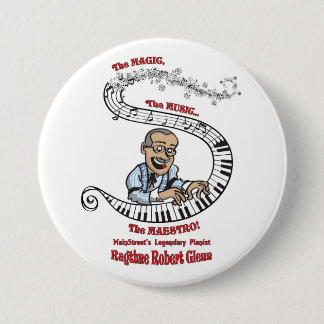 Badge Rond 7,6 Cm Bouton de piano de Robert MainStreet de ragtime