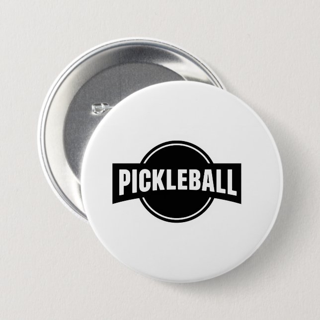 Badge Rond 7,6 Cm Bouton de Pickleball (Devant & derrière)