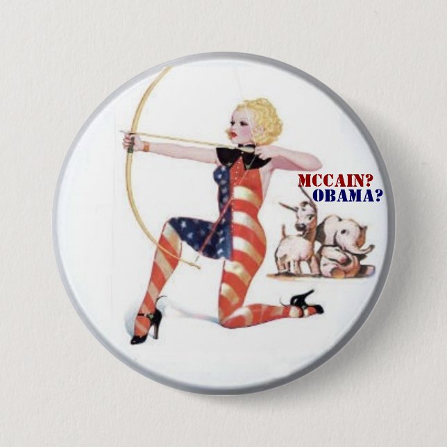 Badge Rond 7,6 Cm Bouton de Pin- Archer (Devant)