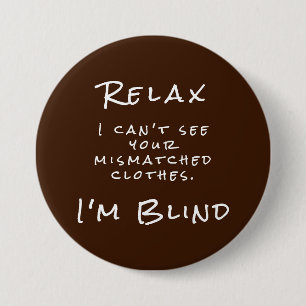 Badge Rond 7,6 Cm Bouton de plaisanterie Brown White Eye Doctor