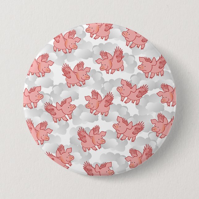Badge Rond 7,6 Cm Bouton de porcs de vol (Devant)