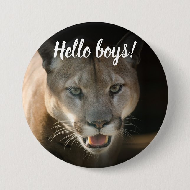 Badge Rond 7,6 Cm Bouton de puma (Devant)