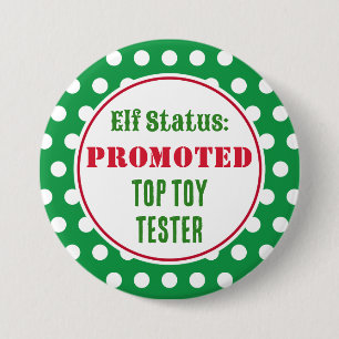 Badge Rond 7,6 Cm Bouton de récompense de lutin de Noël drôle
