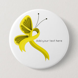 Badge Rond 7,6 Cm Bouton de ruban de sensibilisation jaune