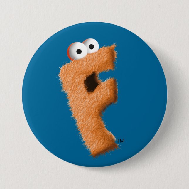 Badge Rond 7,6 Cm Bouton de secousse (bleu) ! (Devant)