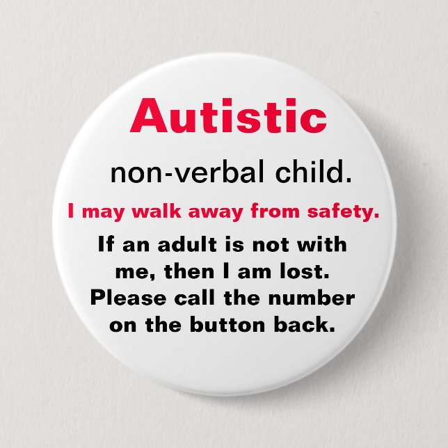 Badge Rond 7,6 Cm Bouton de sécurité (Devant)