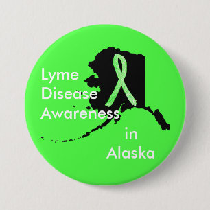 Badge Rond 7,6 Cm Bouton de sensibilisation à la maladie de Lyme en 