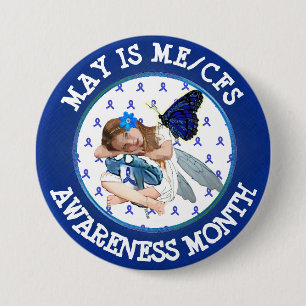 Badge Rond 7,6 Cm Bouton de sensibilisation au syndrome de fatigue c