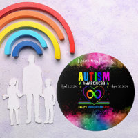 Bouton de Sensibilisation sur l'autisme Surmonter 