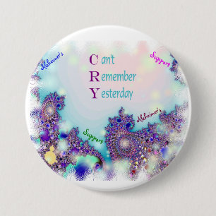 Badge Rond 7,6 Cm Bouton de soutien d'Alzheimers