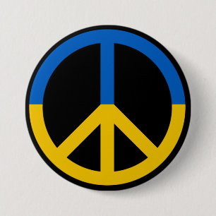 Badge Rond 7,6 Cm Bouton de soutien Stand with Ukraine