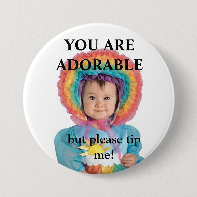 BADGE ROND 7,6 CM BOUTON DE TIP (Devant)