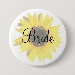 Badge Rond 7,6 Cm Bouton de tournesol