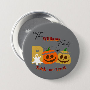 Badge Rond 7,6 Cm Bouton de Trick or Treat de citrouille effrayante