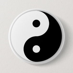 Badge Rond 7,6 Cm Bouton de Yin Yang
