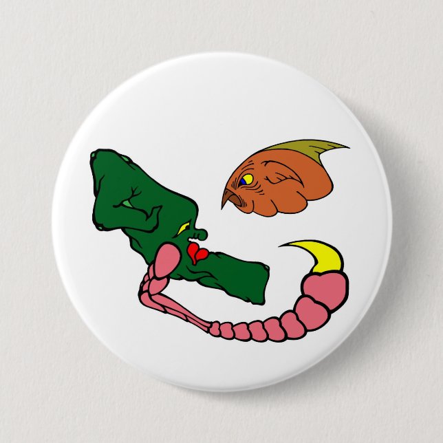 Badge Rond 7,6 Cm Bouton de Zookhoiyt et de Flish (Devant)