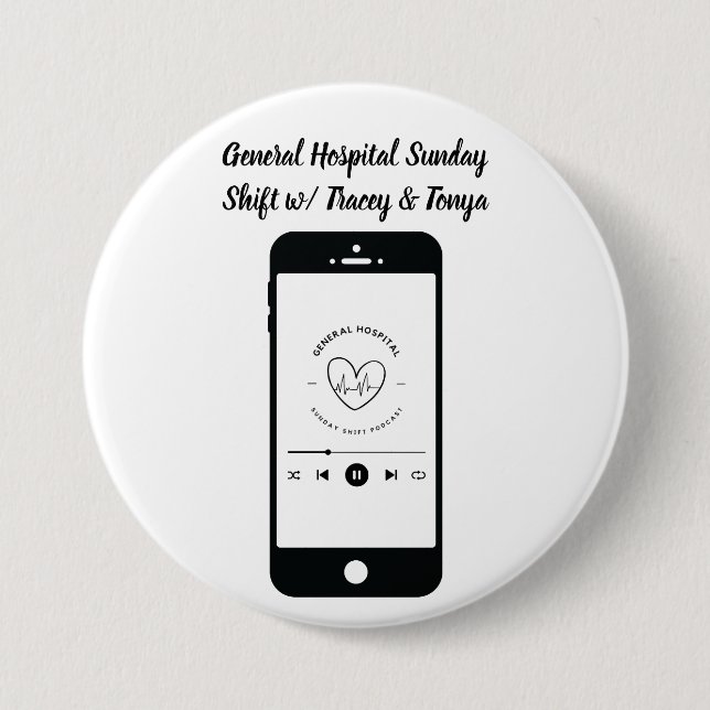Badge Rond 7,6 Cm Bouton Décalage Dimanche (Devant)