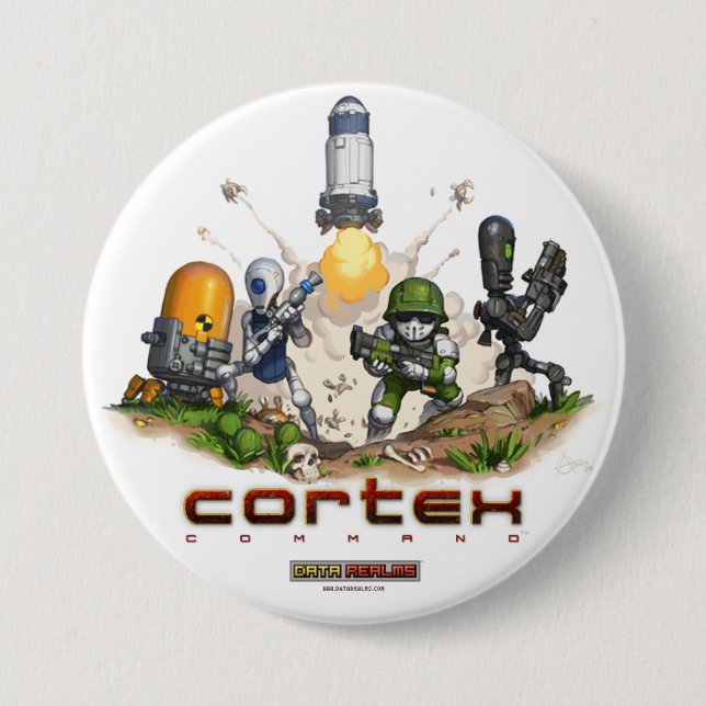 Badge Rond 7,6 Cm Bouton d'éclaboussure de commande de cortex (Devant)