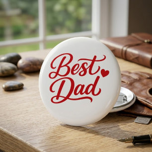 Badge Rond 7,6 Cm Bouton décoratif à broche « Meilleur papa » avec c
