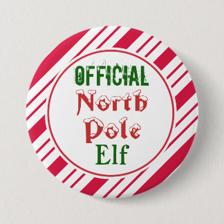 Badge Rond 7,6 Cm Bouton d'elfe de Noël amusant