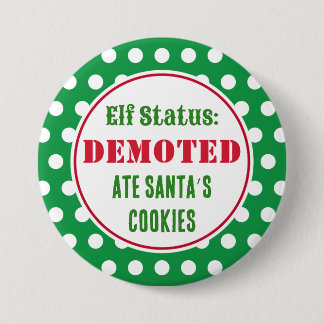 Badge Rond 7,6 Cm Bouton d'elfe de Noël drôle