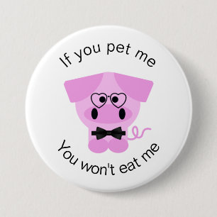 Badge Rond 7,6 Cm Bouton d'épingle Droits des animaux mignons