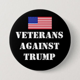 Badge Rond 7,6 Cm Bouton des vétérans contre Trump