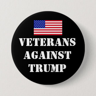 Badge Rond 7,6 Cm Bouton des vétérans contre Trump